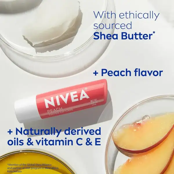 Nivea Lip Care Balsamo Labial De Durazno Pack 4 4.8g c/u - Image 6
