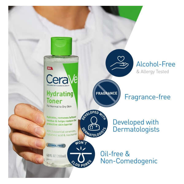 Cerave Tónico Facial Hydrating Toner Sin Alcohol Ácido Hialurónico 25+ - Image 4