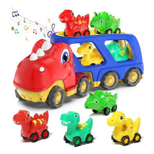 Veslier Auto De Transporte Dinosaurio Con Luz Y Sonido
