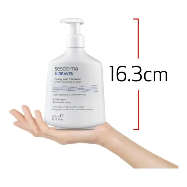Sesderma Crema Espumosa Hidraven Sin Jabón Hidratante 300 Ml Todo Tipo De Piel Día/noche - Image 4